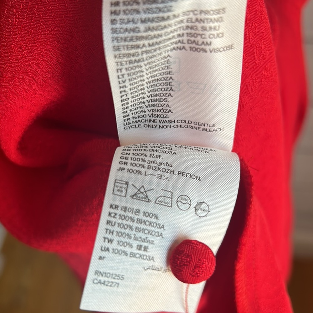 H&M Red Jacquard-weave Dress - Picture 9 of 10